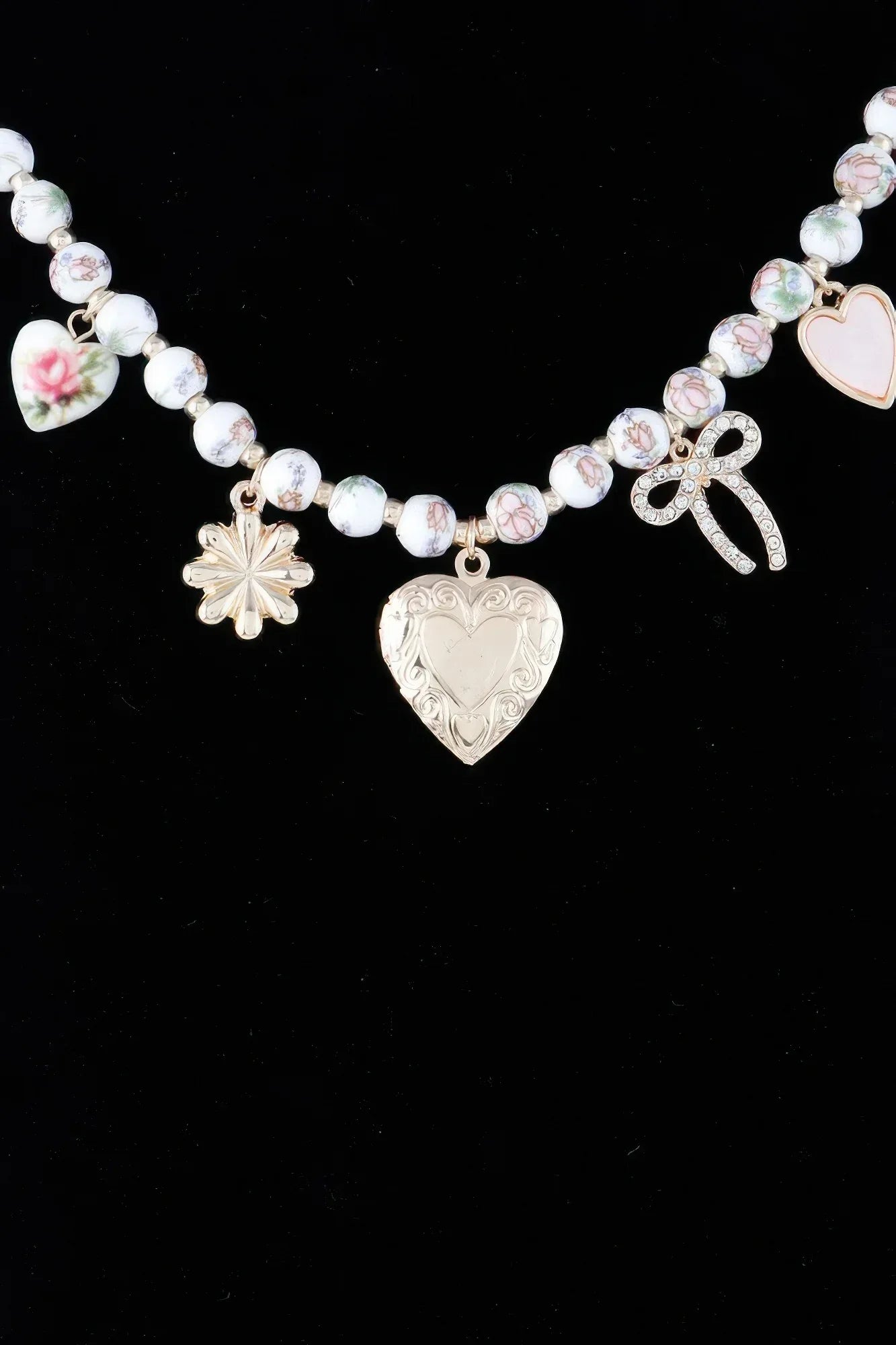 Vintage Heart Charms Necklace | Mixtshop LLC