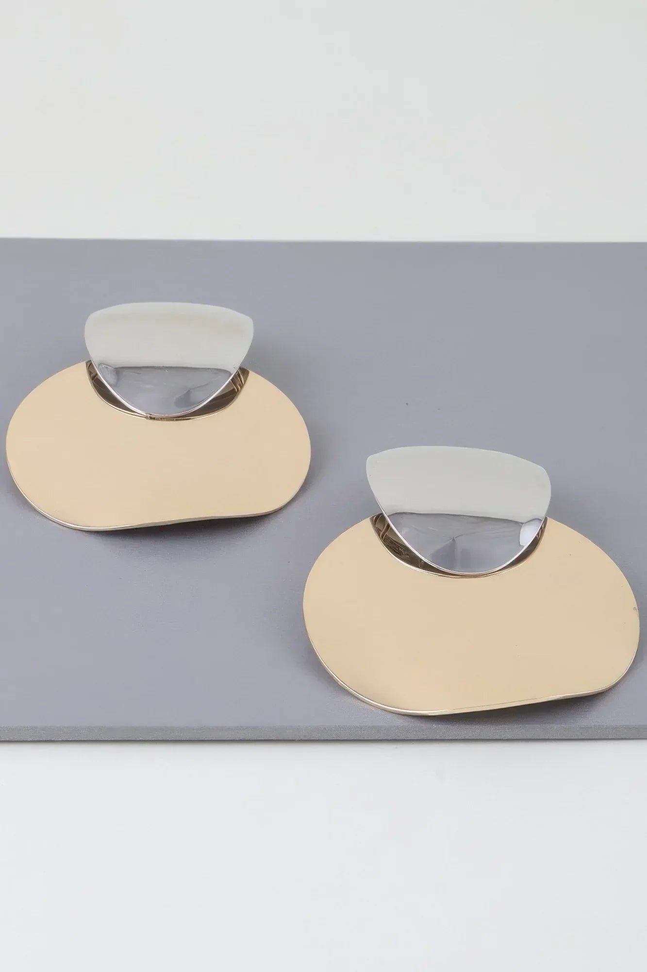 Shiny Modern Disc Earrings Secondary image