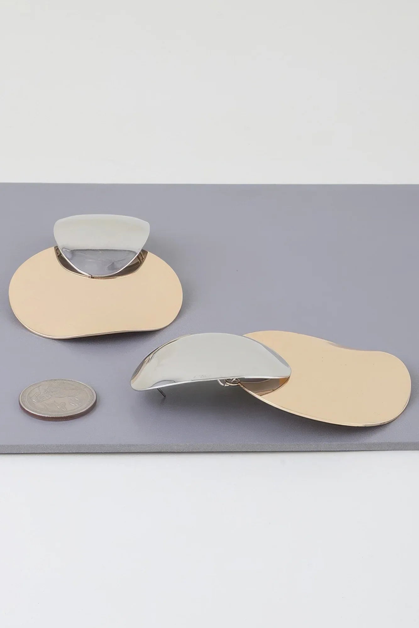 Shiny Modern Disc Earrings | Mixtshop LLC