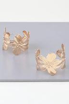 Gold Floral Hoop Earrings | Mixtshop LLC