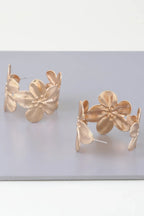 Gold Floral Hoop Earrings | Mixtshop LLC