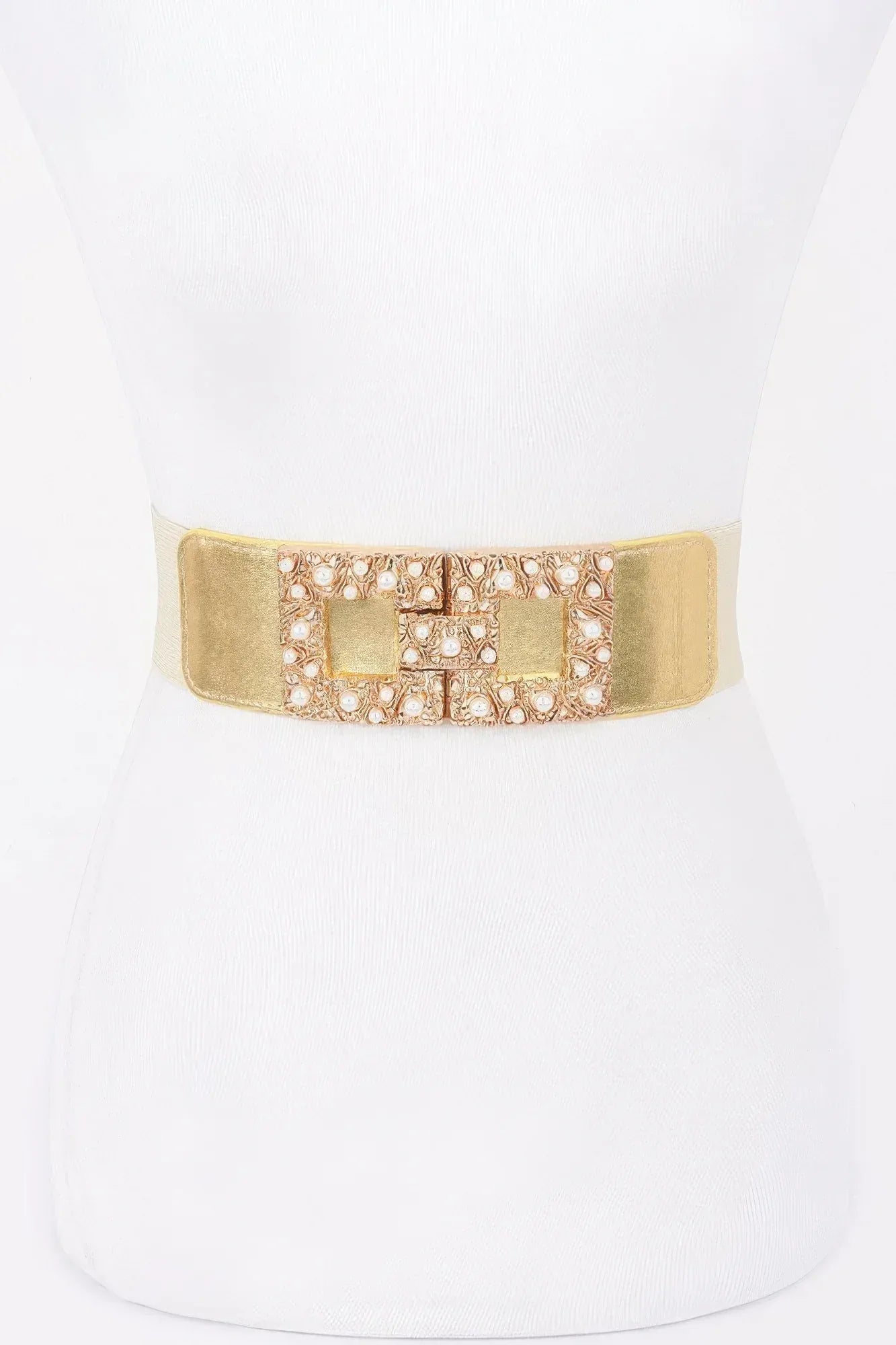 Pearl Metal Buckle Elastic Belt | Mixtshop LLC Main image