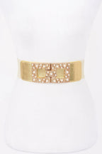 Pearl Metal Buckle Elastic Belt | Mixtshop LLC