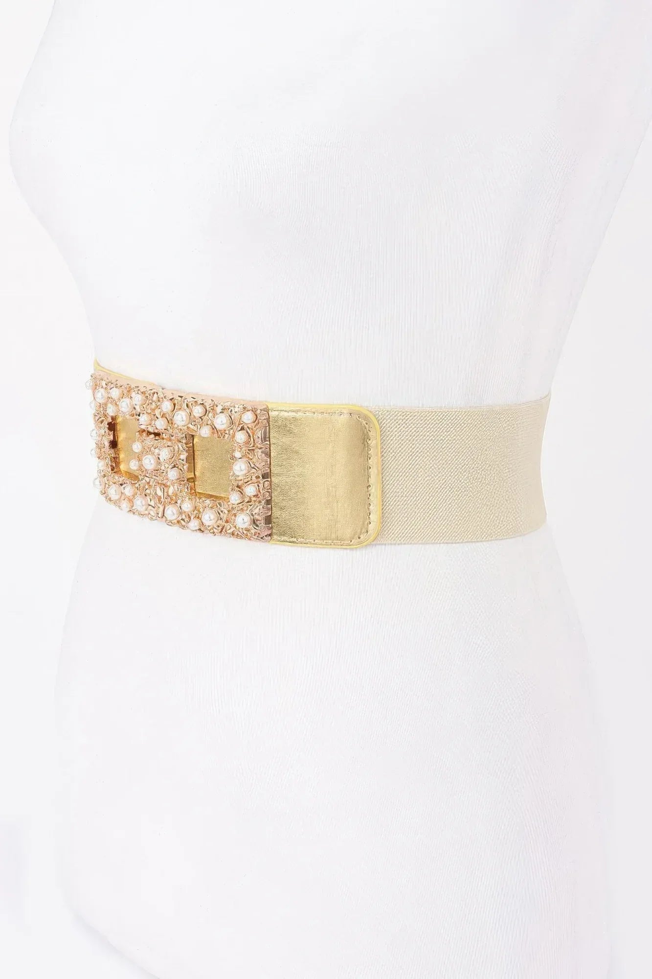 Pearl Metal Buckle Elastic Belt | Mixtshop LLC