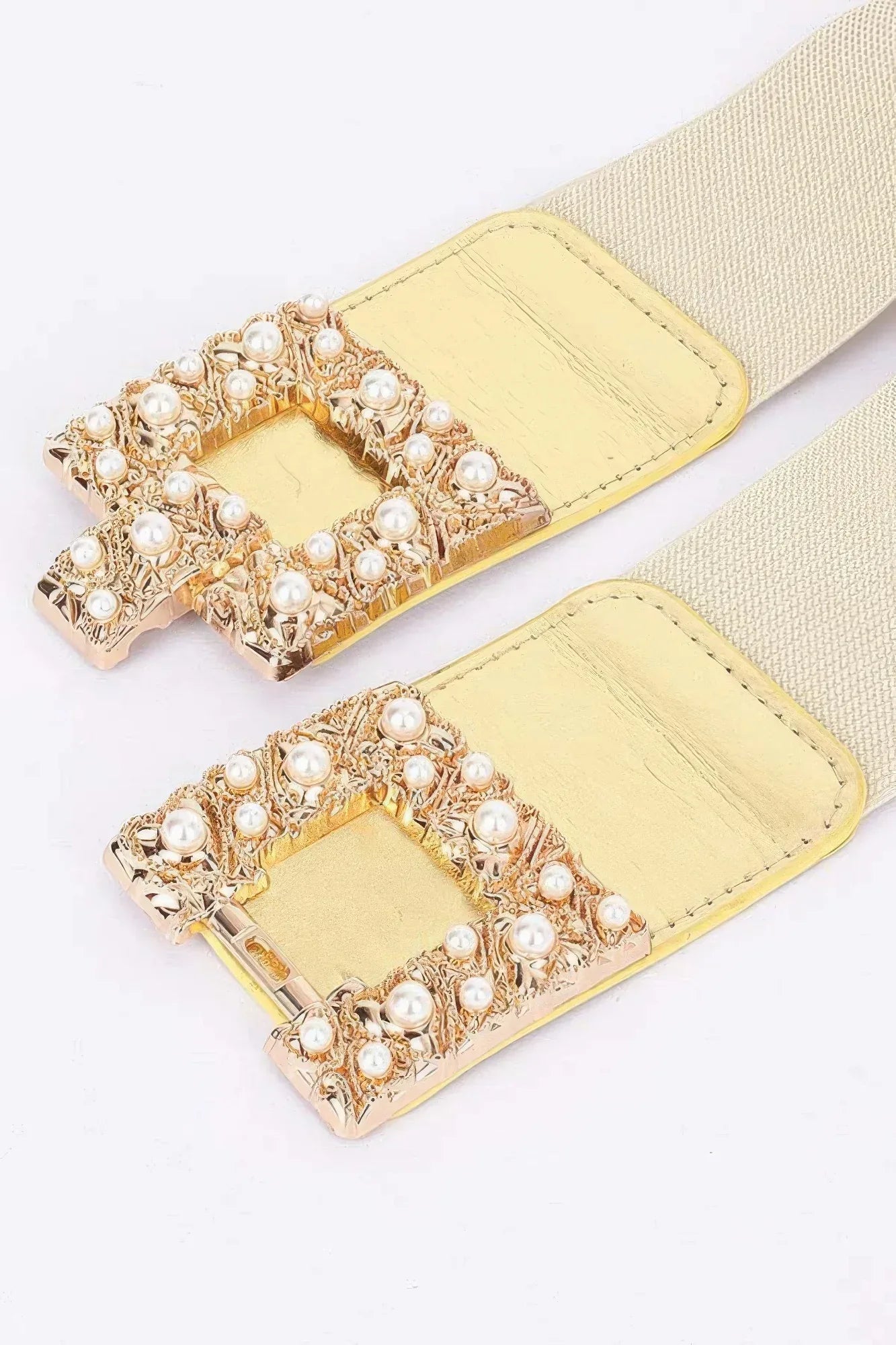 Pearl Metal Buckle Elastic Belt | Mixtshop LLC