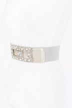 Pearl Metal Buckle Elastic Belt | Mixtshop LLC