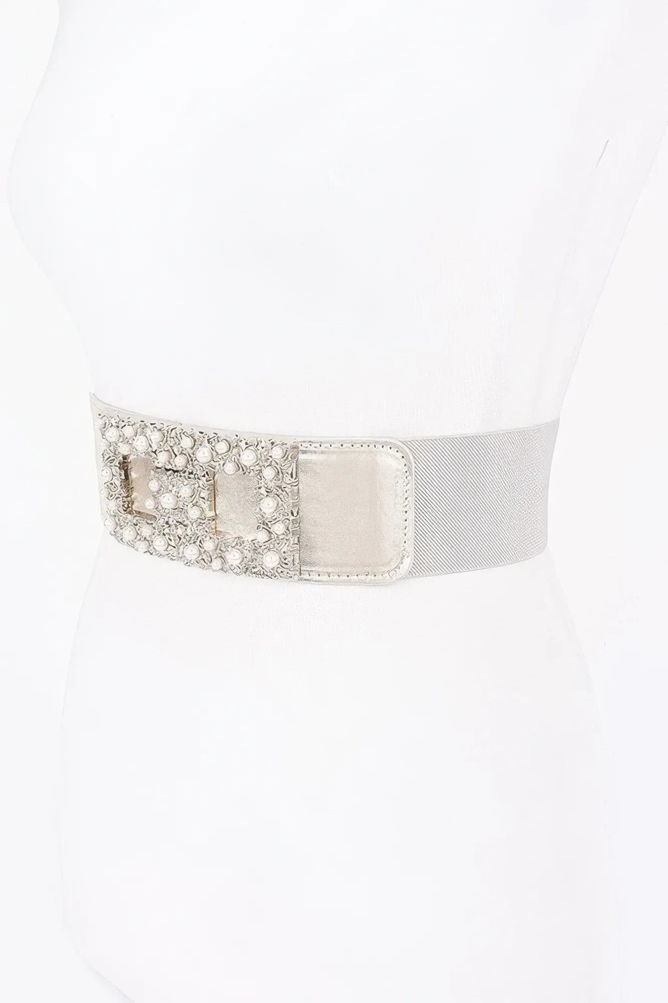 Pearl Metal Buckle Elastic Belt | Mixtshop LLC