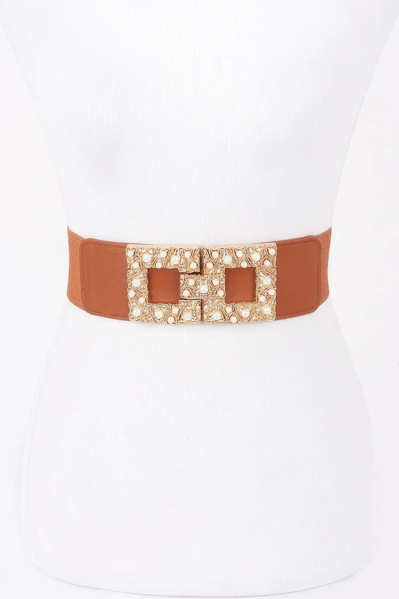 Pearl Metal Buckle Elastic Belt | Mixtshop LLC