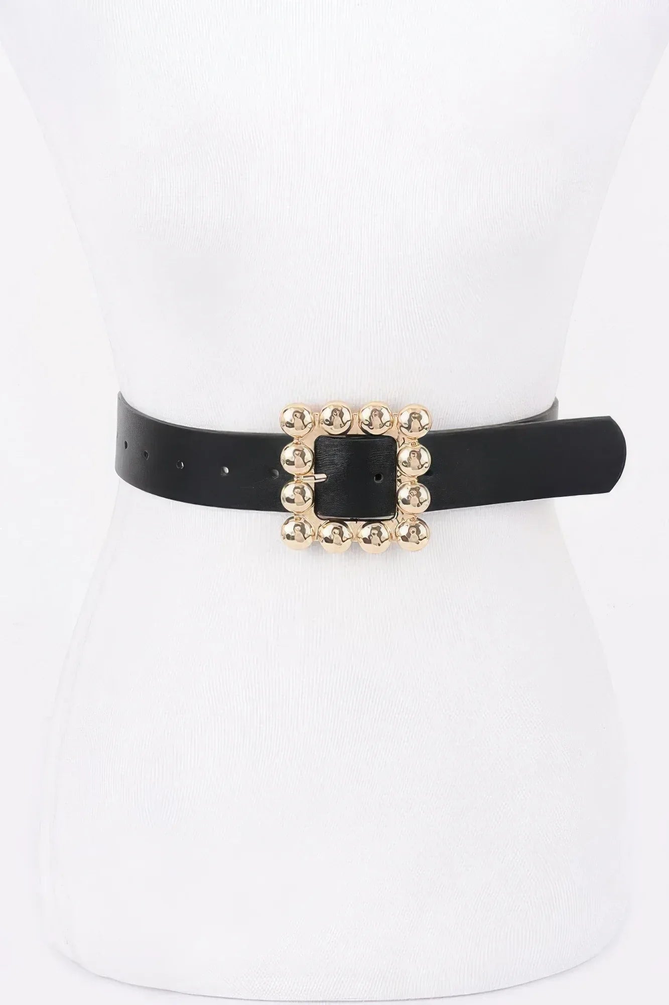 Metal Square Buckle Pu Belt | Mixtshop LLC