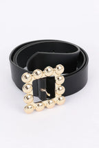 Metal Square Buckle Pu Belt | Mixtshop LLC