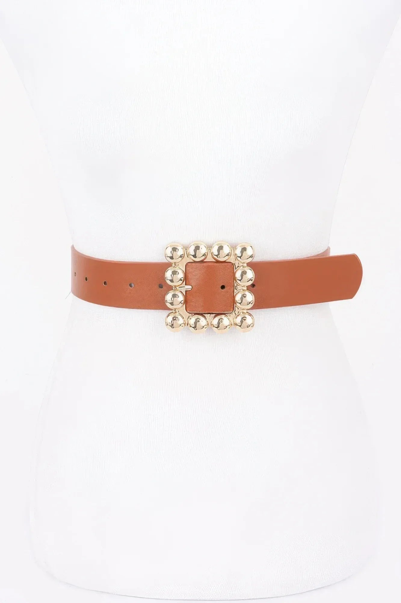 Metal Square Buckle Pu Belt | Mixtshop LLC