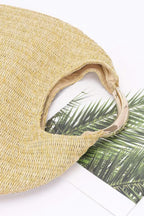 Faux Straw Metal Handle Hobo Bag | Mixtshop LLC