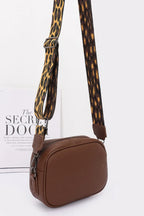 Faux Leather Camera Bag W/leopard Strap | Mixtshop LLC