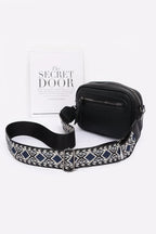 Faux Leather Camera Bag W/multi Color Strap | Mixtshop LLC