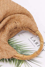 Faux Straw Bamboo Handle Handbag | Mixtshop LLC