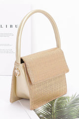 Metallic Faux Straw Top Handle Bag | Mixtshop LLC