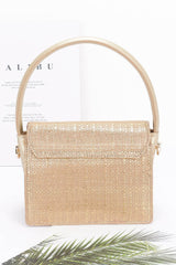 Metallic Faux Straw Top Handle Bag | Mixtshop LLC