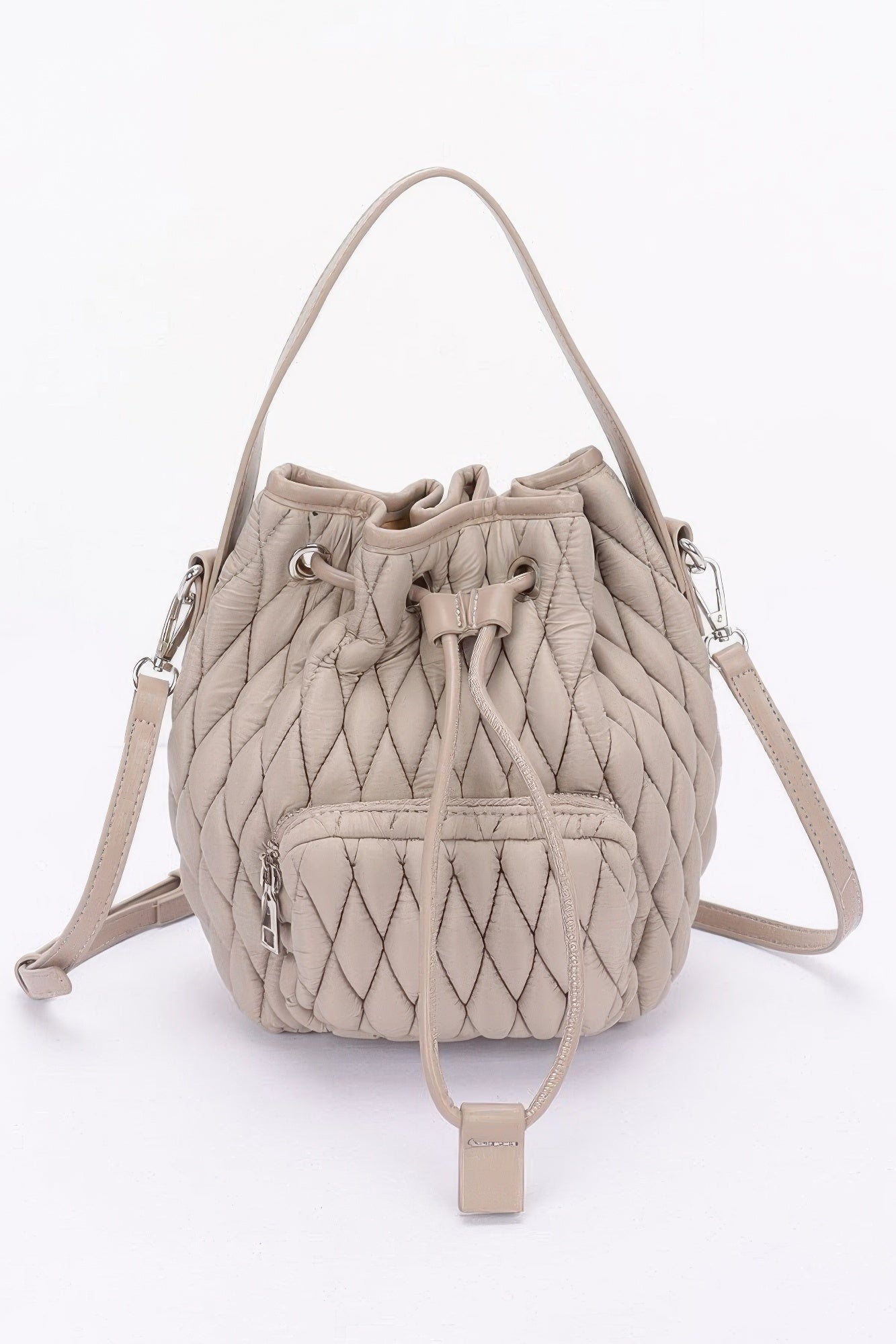 Quilted Faux Leather Bucket Bag | Mixtshop LLC