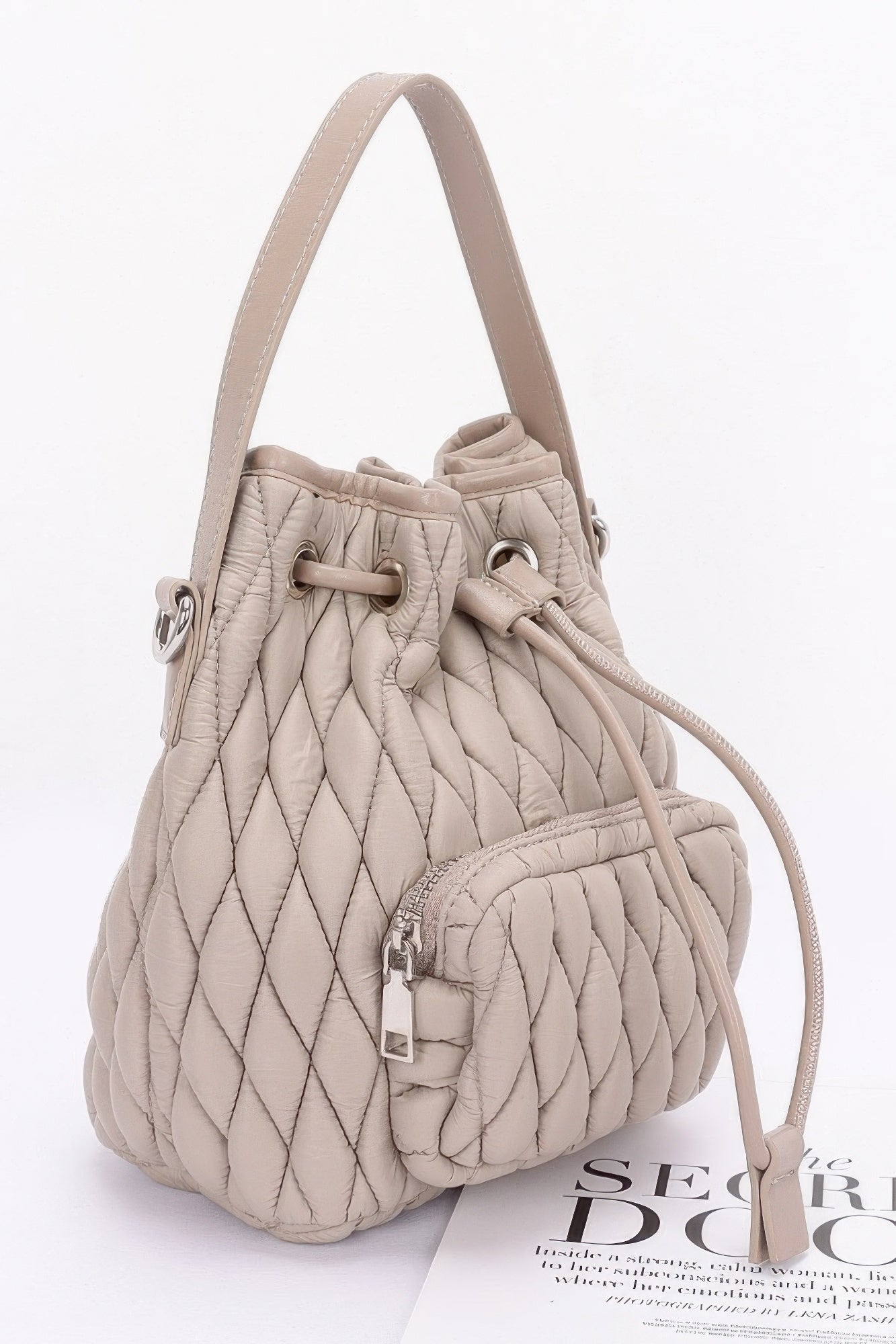 Quilted Faux Leather Bucket Bag | Mixtshop LLC