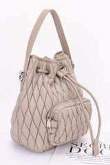 Quilted Faux Leather Bucket Bag | Mixtshop LLC