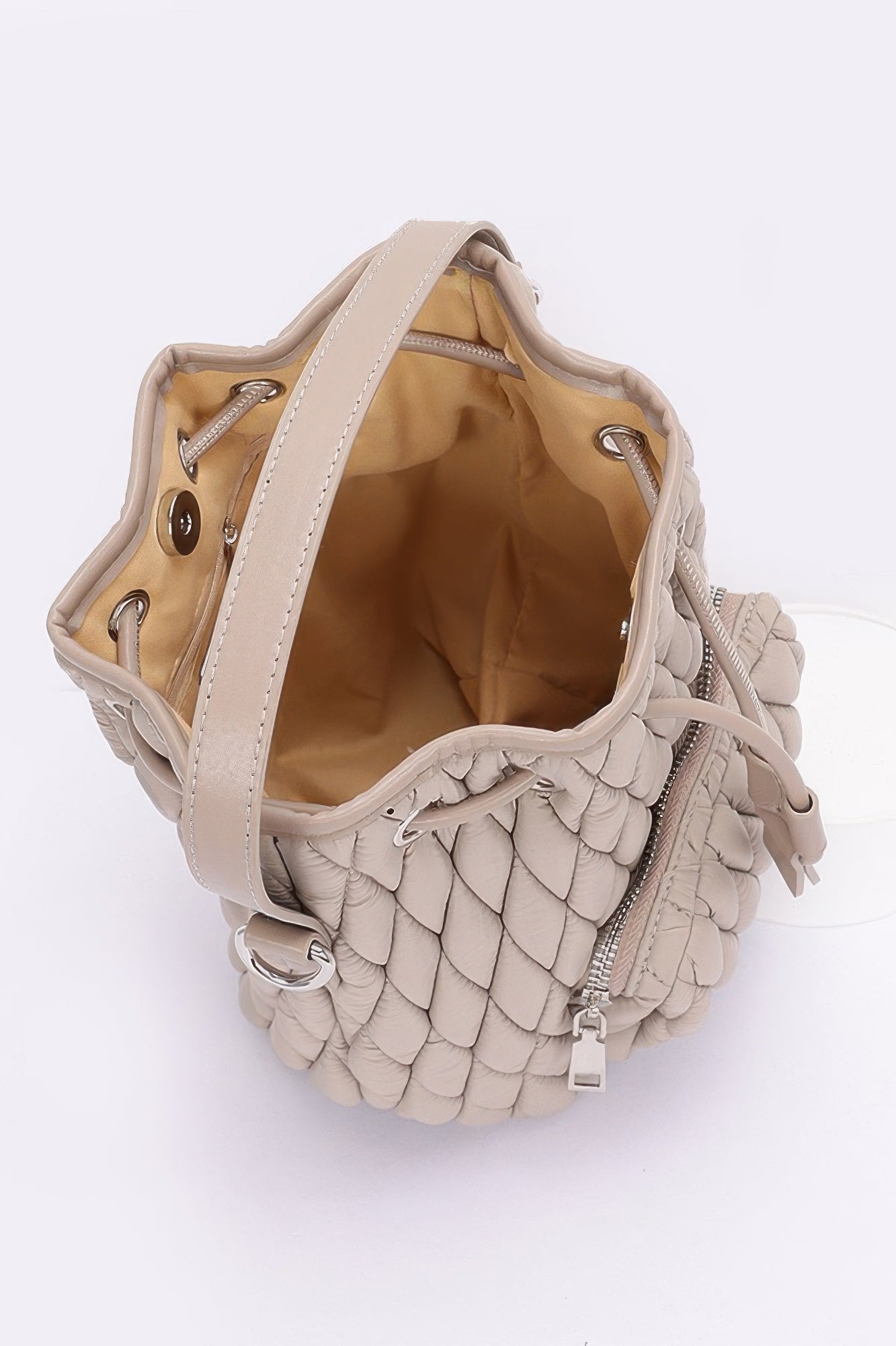 Quilted Faux Leather Bucket Bag | Mixtshop LLC