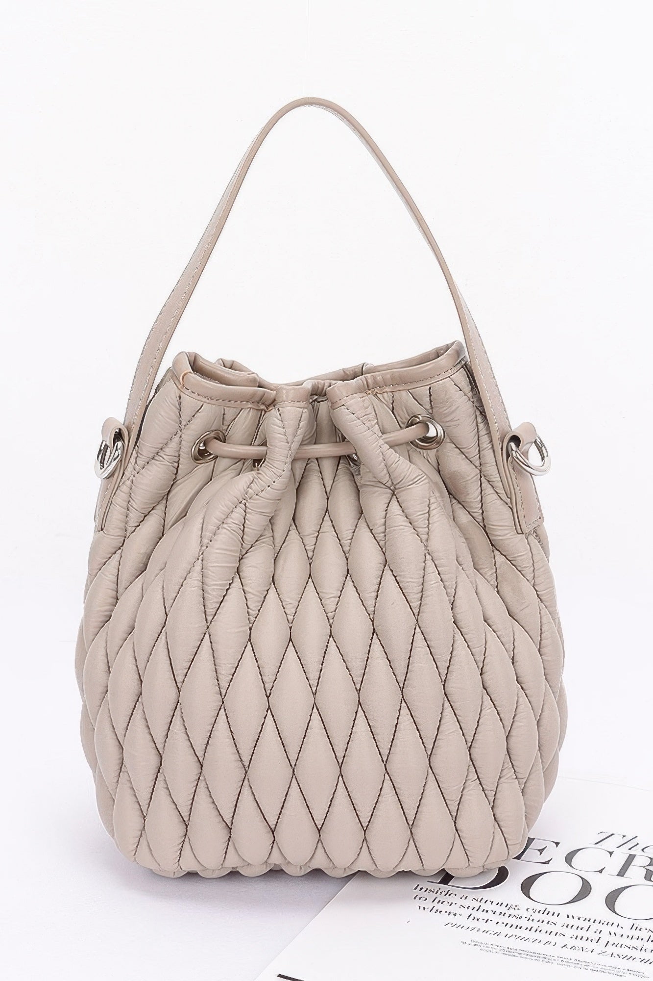 Quilted Faux Leather Bucket Bag | Mixtshop LLC