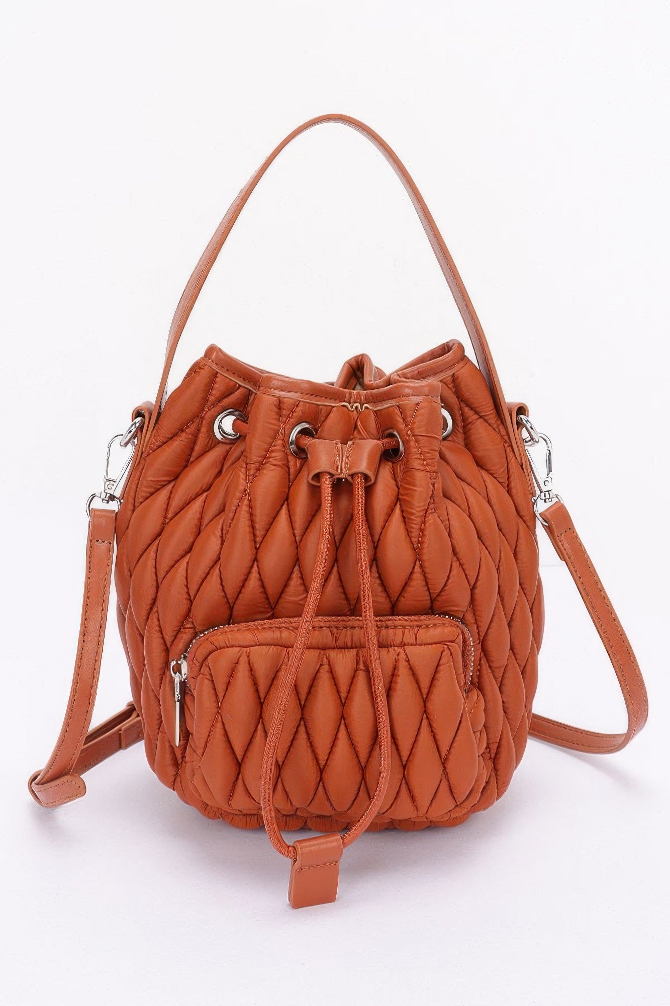 Quilted Faux Leather Bucket Bag | Mixtshop LLC