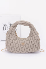 Quilted Faux Leather Hobo Bag | Mixtshop LLC