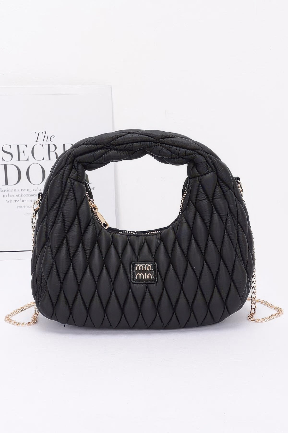 Quilted Faux Leather Hobo Bag | Mixtshop LLC