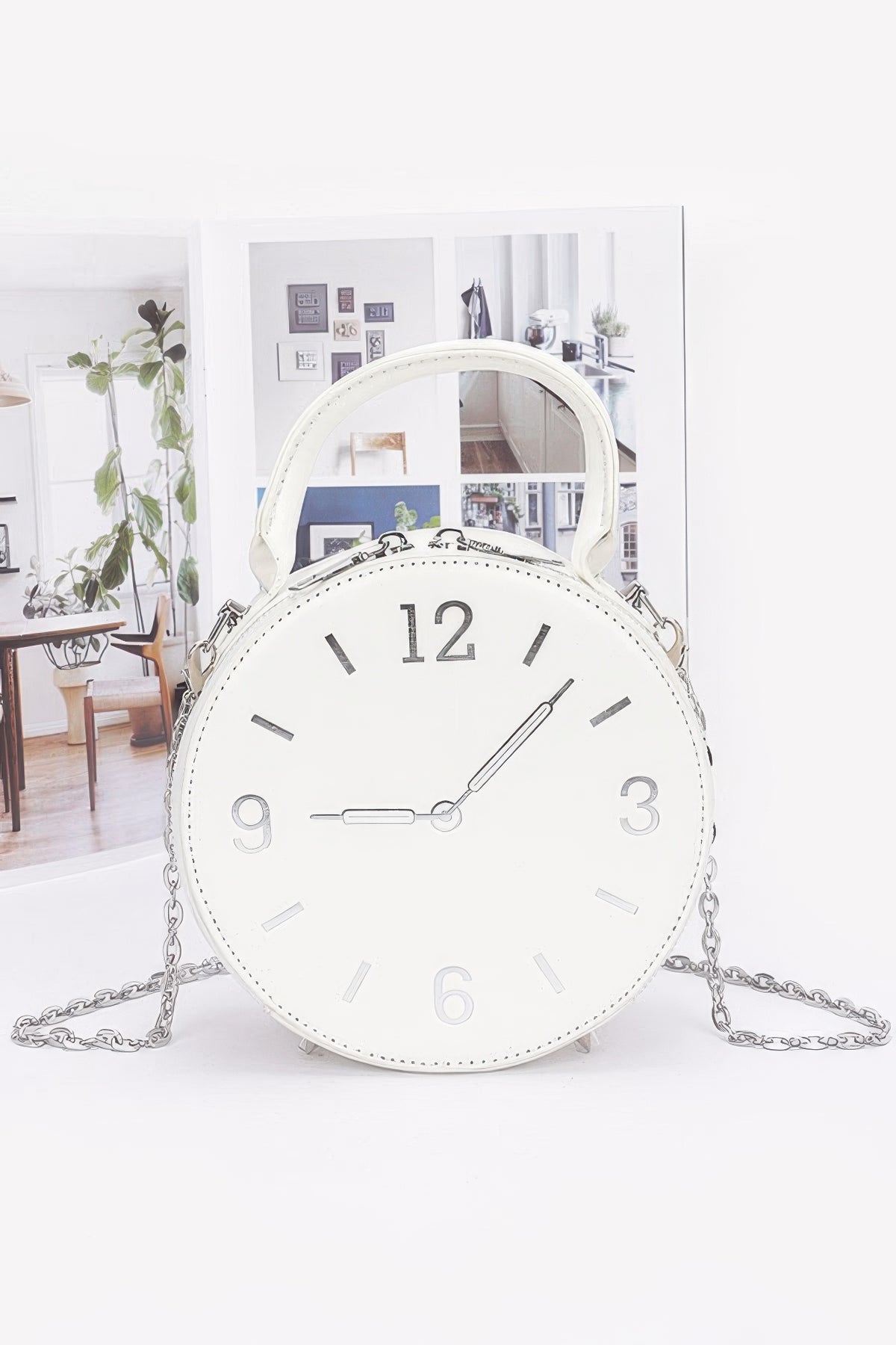 Faux Leather Clock Novelty Bag | Mixtshop LLC