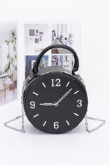 Faux Leather Clock Novelty Bag | Mixtshop LLC