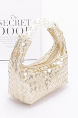 Metallic Braided Pearl Handle Bag | Mixtshop LLC
