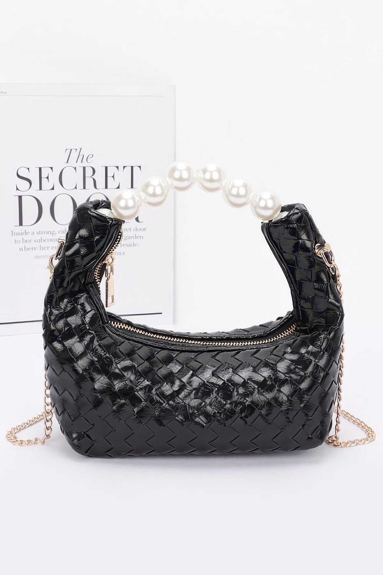 Metallic Braided Pearl Handle Bag | Mixtshop LLC