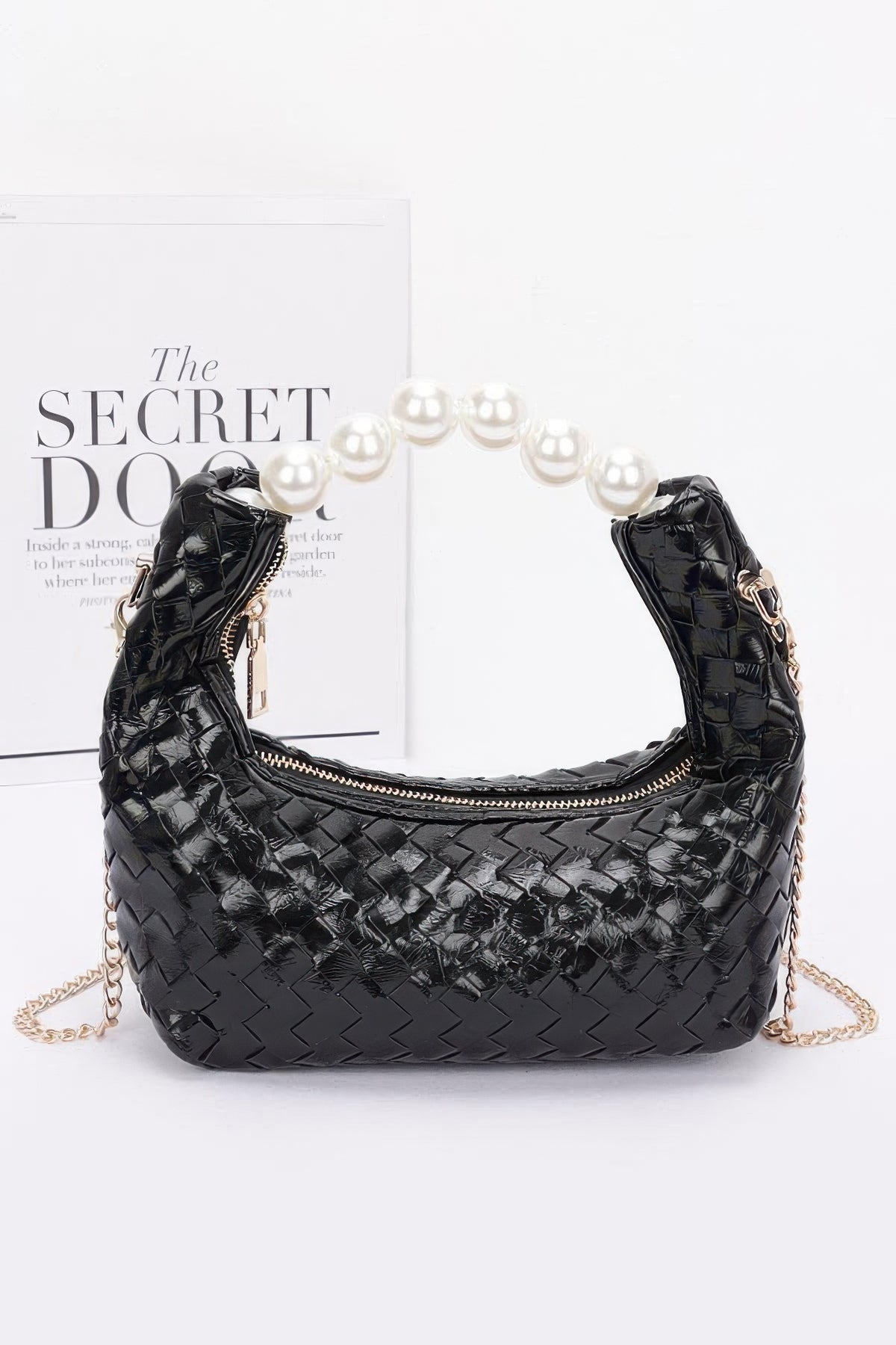 Metallic Braided Pearl Handle Bag | Mixtshop LLC
