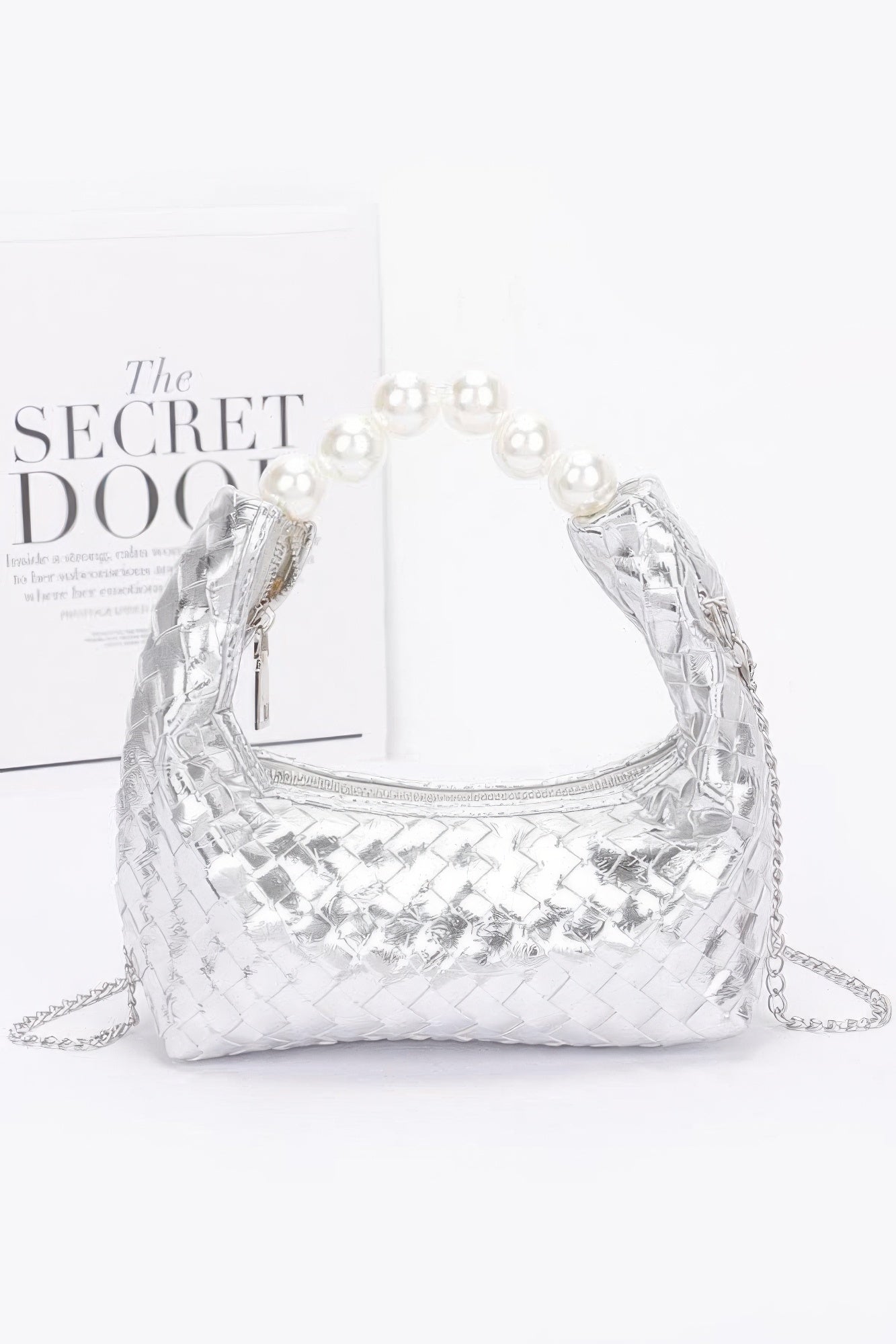 Metallic Braided Pearl Handle Bag | Mixtshop LLC