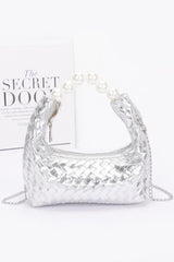 Metallic Braided Pearl Handle Bag | Mixtshop LLC