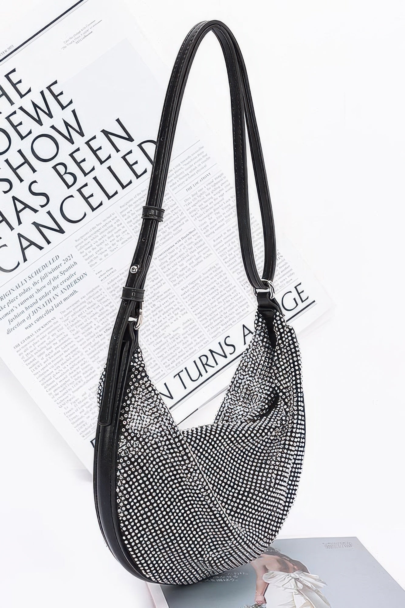 Rhinestone Mesh Shoulder Bag | Mixtshop LLC