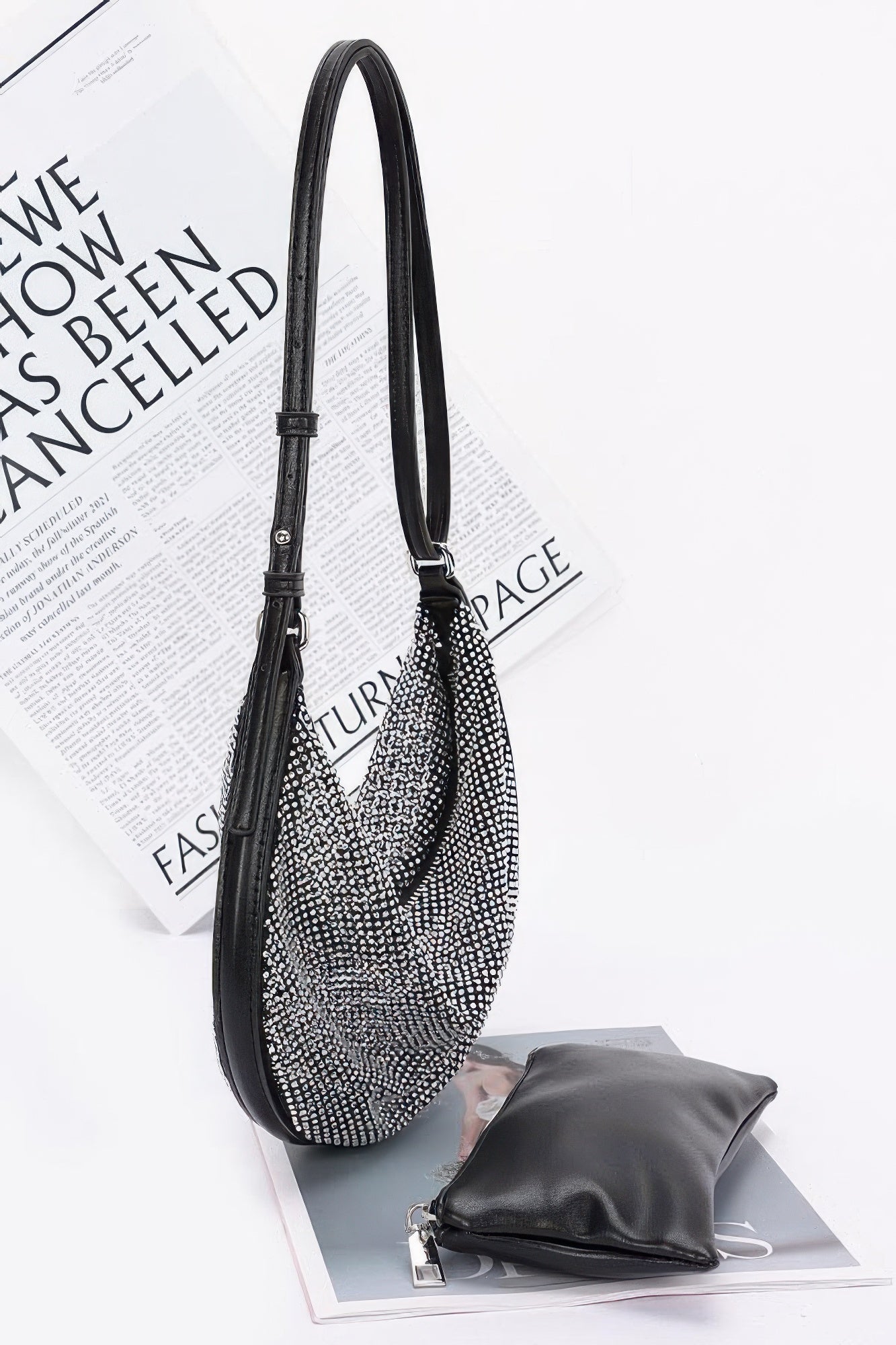 Rhinestone Mesh Shoulder Bag | Mixtshop LLC