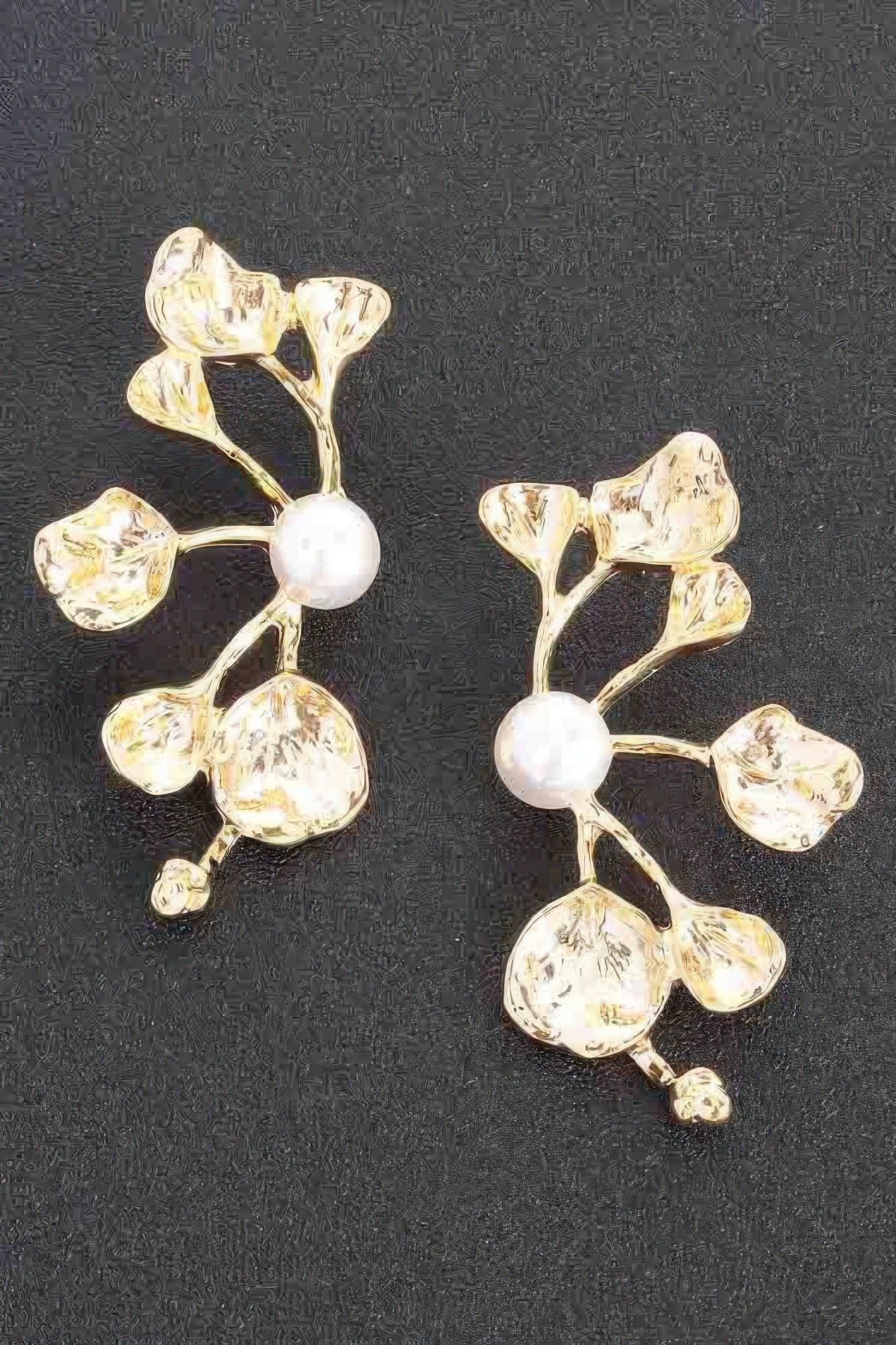 Faux Pearl Metal Flower Earring | Mixtshop LLC