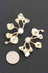 Faux Pearl Metal Flower Earring | Mixtshop LLC