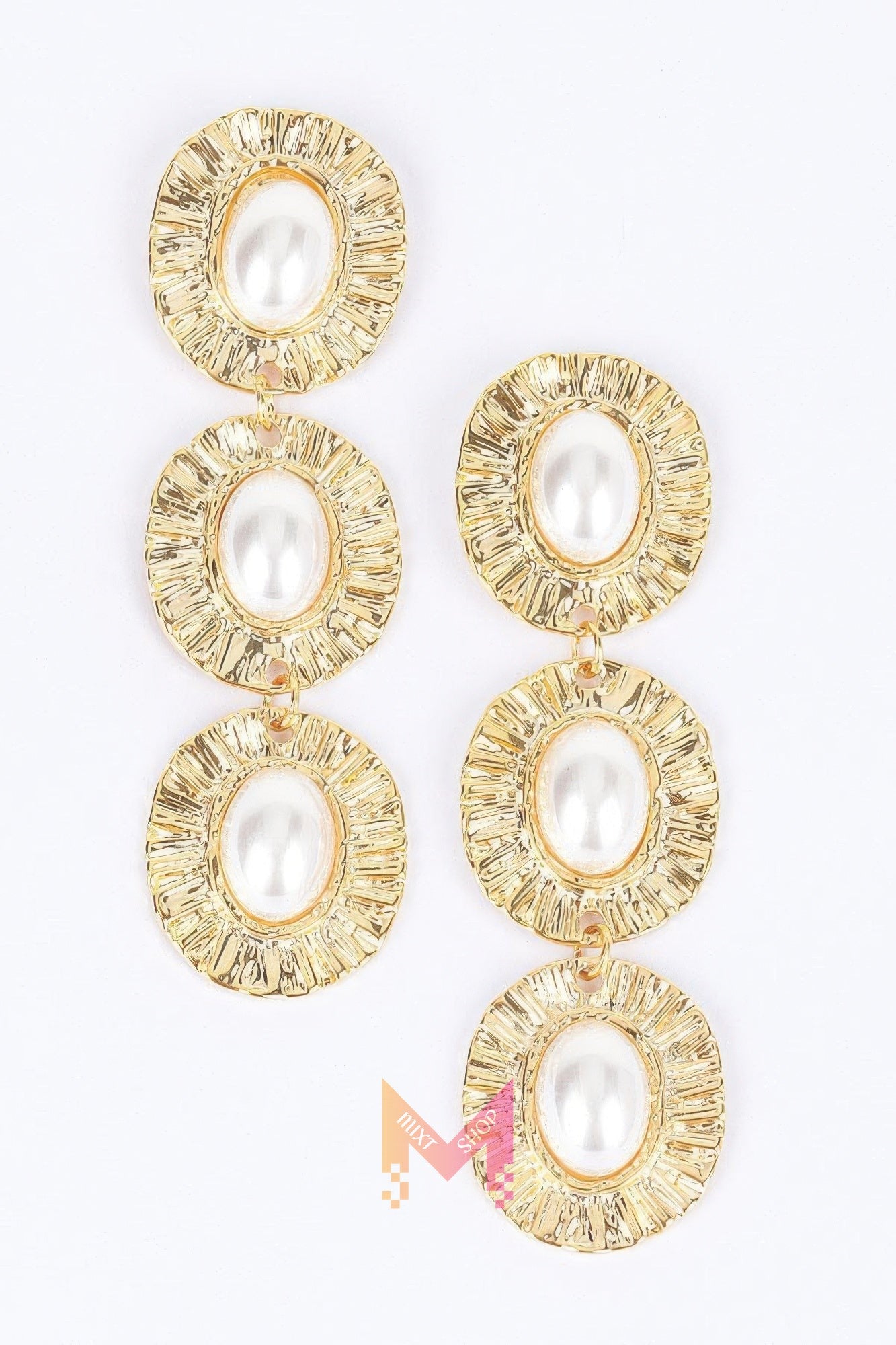 Multi Faux Pearl Dangling Earring | Mixtshop LLC