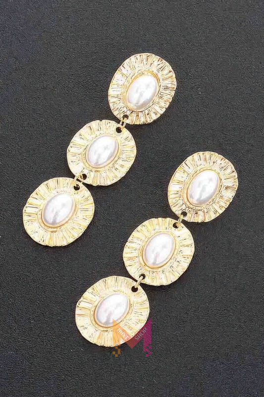Multi Faux Pearl Dangling Earring | Mixtshop LLC