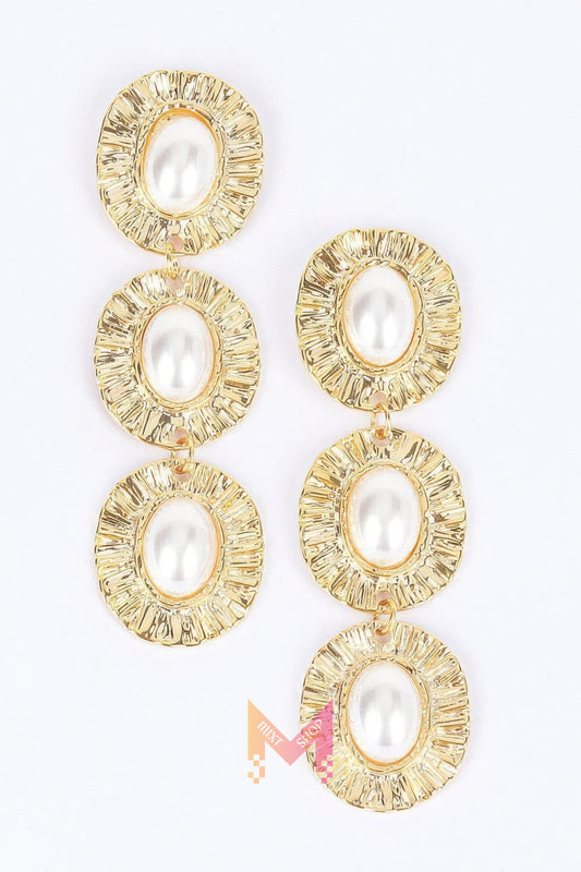 Multi Faux Pearl Dangling Earring | Mixtshop LLC