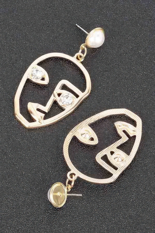 Metal Face Earring | Mixtshop LLC