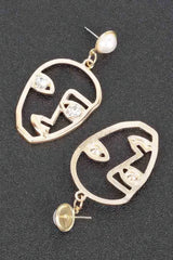 Metal Face Earring | Mixtshop LLC