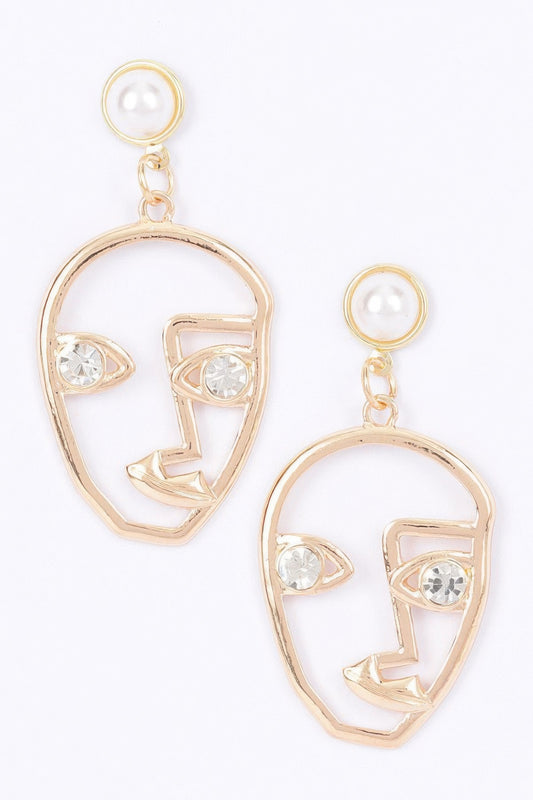 Metal Face Earring | Mixtshop LLC