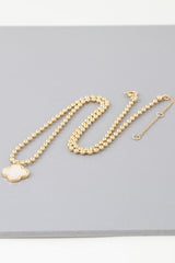 Modern Clover Charm Beaded Necklace | Mixtshop LLC
