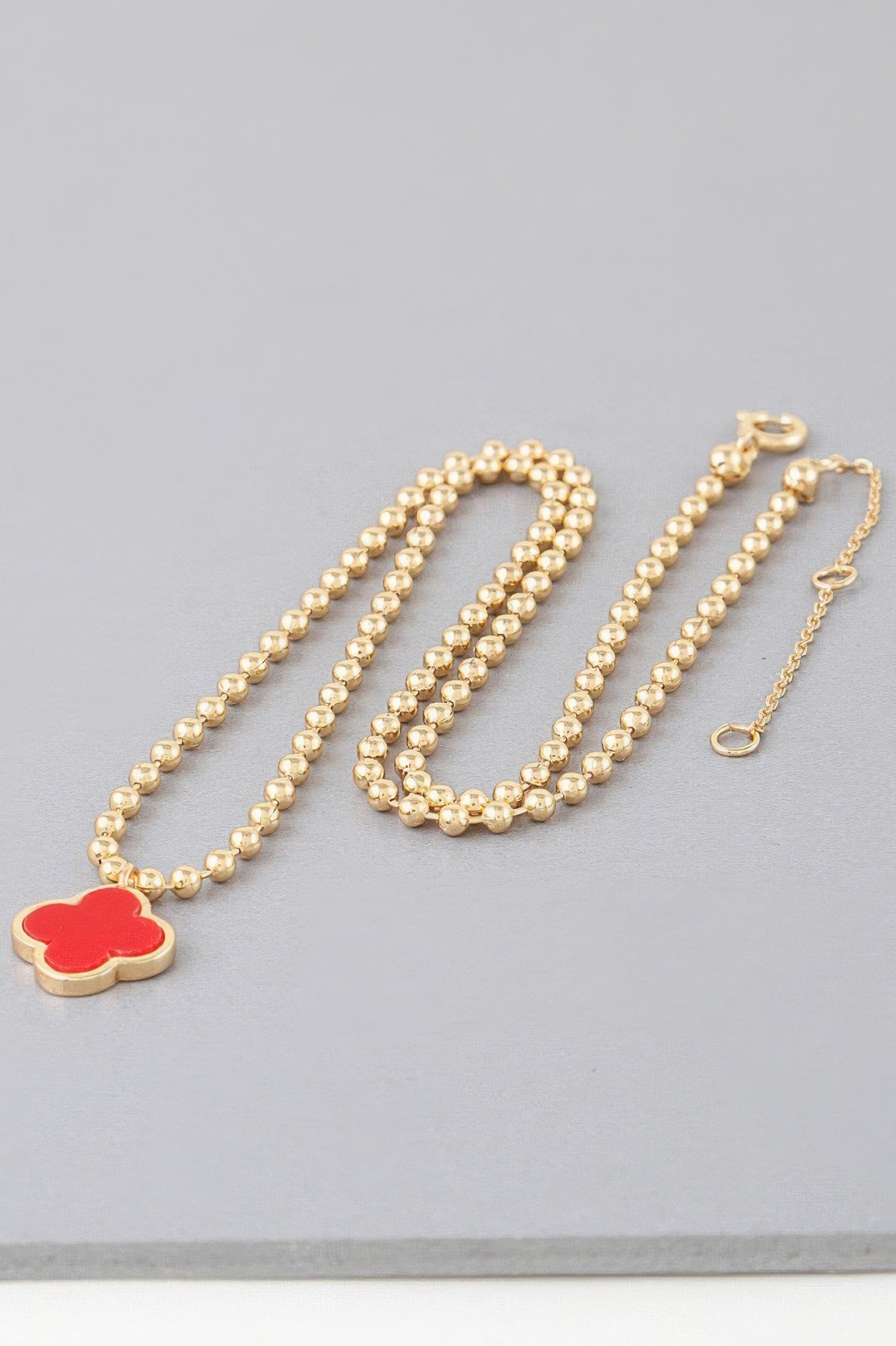 Modern Clover Charm Beaded Necklace | Mixtshop LLC