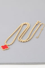 Modern Clover Charm Beaded Necklace | Mixtshop LLC