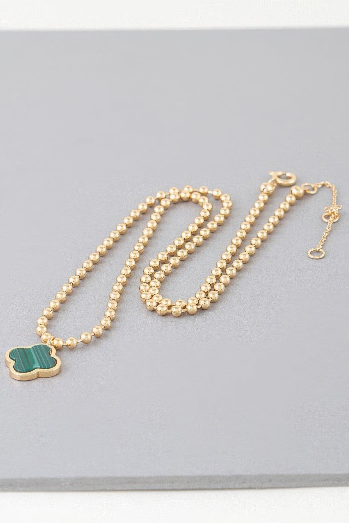 Modern Clover Charm Beaded Necklace | Mixtshop LLC